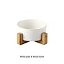 Stainless and Wood Frame Raise Puppy Food Feeder Eco Elevated Luxury Portable Travel Ceramic Cat Pet Dog Bowl For