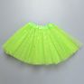 Stock Solid Color Plain 3 Layers Girl Kids Star Tutu Skirts Dress for Party Performance