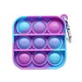 Stress Released Mini Push Bubble Fidget Key Chain Toys,Small Simple Pop Bubble Fidget Keychains Toys