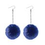 Temperament Chain Long Wool Ball Pom Pom Earrings Women's Earrings for Women