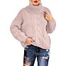 Tg040 Tops Loose Knitted Jacquard Sweater Long Sleeve Crop Top Women's Sweaters Women Tops