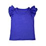 Toddler Knitted T Shirt Multi Color Baby Girls Blank T-Shirts Solid Flutter Sleeves Kids Boutique Clothing