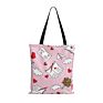 Unicorn Shopping Bag for Women Unisex Pink Foldable Oversized Eco Bag Creative Idea Girl's Gift College Book Tote Bag