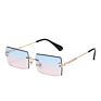 Vintage Rimless Square Small Rectangle Men Sun Glasses Sunglasses