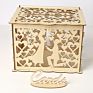 Wedding Decorations Card Box and Guest Book Roses Wooden Card Holder Money Box Security Heart Lock Rustic Supplies Wooden Box