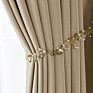 White Elegance Interior Thermal Insulated Double Panel Blackout Curtains Soft Velvet Curtain for Bedroom