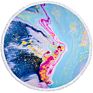 Wholeslae Designer Embossed Oversized Large Sublimated Printed round Beach Towels with Logo Print