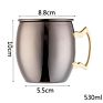 Wideal Copper Hammered Moscow Mule Mug 18Oz Wine Drinking Mugs Cup Bar Gift