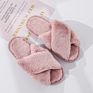 Women House Slippers Faux Fur Warm Shoes Woman Slip on Flats Female Slides Black Pink Cozy Home Furry Slippers