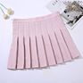 Women Plaid Skirt High Waist Stitching Student Pleated Skirts Cute Sweet Girls Dance Mini Skirt