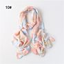 Women Soft Ombre Chiffon Scarf Long Scarves Shawl Gradient Polyester Hijab Lightweight Sun Proof Long Muslim Head Wraps