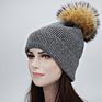 Fashion women knit hats with poms