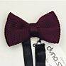 Youth Men Big Boys Formal Polyester Knit Men's Knitted Bow Tie Knitting Casual Tuxedo Bowties Knited Tie Solid Pre-Tied Bow Tie