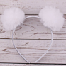 12Colors Headband with Rainbow Pom Poms Hair Band for Girls Hair Hoop Fur Ball Furry Ears Stylish and Easter Gift