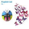 12Pcs One Pack 10 Colors Pvc Butterflies 3D Wall Sticker Home Decorations Refrigerator Decoration Wall Sticker Butterfly