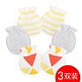 1Pair Cotton Infant Baby Mittens Anti-Scratch Mittens Newborn Safety 3 Pack 0-6 Month