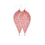 21524 Double Sequins Earrings Colorful Leather Jewelry Drop Leaf Pendant Studs Earrings for Women
