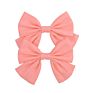 2Pcs/Pair 24 Colors Vintage Linen Fabric Bow Hair Clip Korean Headwear Ponytail Clip Simple Fabric Girl Hair Bows