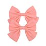 3.3Inch 2Pc/Lot 24 Colors Cute Colorful Solid Ribbon Grosgrain Hair Bow with Clips Ribbon Headwear Hairpin Hair Accessories