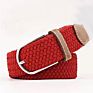 42 Colors Men Women Casual Knitted Pin Buckle Belt Woven Canvas Elastic Expandable Braided Stretch Belts Plain Webbing Strap