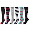 4 Pair Design High Running Travel Logo Nurse Nursing Socks Compression Set