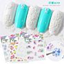 Arrivals Korea Nail Art Embossed Adhesive Non-Toxic Decorative Flower 3D Nail Sticker