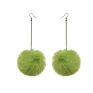 Autumn and Long Dangle Earrings Fluffy Pom Pom Earrings for Women