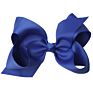 Big 6" Hair_Bows Clips Solid Color Grosgrain Ribbon Larger Hair Bows Alligator Clips Hair Accessories for Baby Girls Infants