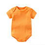 Blank Newborn Baby Girl Boy Clothes 100% Cotton Solid Color Short Sleeve Onesie Bodysuit