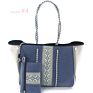 Blush Snake Neoprene Tote Bag Women Shoulder Bag With