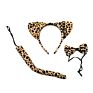 Children Baby Plush Fabric Animal Hair Accessories Cat Ears Leopard Tiger Tail Bow Hair Ties Kids Halloween Head Bands Headband