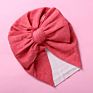 Cute Bear Ear Bowknot Turban Hats Sweet Soft Elastic Caps for Newborn Baby Boy Girls Headwraps