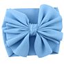 Cute Silk Solid Headband Bow Tie Baby Nylon Headband Hair Accessories Headwrap for Babies