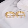 Cz Diamond Simple Ear Cuffs 18K Gold Plated Clip on Earrings Non Pierced for Women