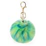 Design Rainbow Colorful 8Cm Hair Ball Pompons Keychain Key Chain Bag Pendant Car Jewelry Decoration