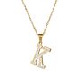 Designer Stainless Steel Zircon Alphabet Pendant Necklaces Hiphop Women Men Hip Hop Gold Chain Necklace Initial Letter Necklace