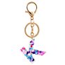 Direct Real Flower Resin Accessory Colorful Girl Alphabet Acrylic 26 Letters Resin Keychain