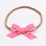 Elastic Velvet Bow Headband European and American Retro Baby Hair Accessories Pure Color Knotted Non-Marking Headband