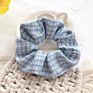 Fabric Linen Plaid Designer Hair Scrunchies Famous Brands Hair Ties Sets Elastic Hair Bands Accessories for Women Girls