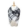 Fall Thick Tartan Scarf Oversized Blanket Soft Warm Shawl Classic Plaid for Women