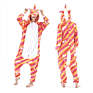 Flannel Unicorn Pajamas Girls Cartoon Animal Onesie Women Sleepwear Hooded for Adults and Kids