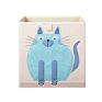 Foldable Grey Cute Children Baby Toy Storage Cube Chest Box Large Decorative Storage Bin with Logo