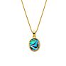 Free Sample Jewellery 18K Gold Plated Oval Gemstone Charm Necklaces for Women Jewellery
