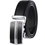 Gina Free Logo Men's Real Leather Ratchet Dress Belt with Automatic Buckle