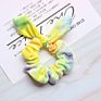 Hair Accessories Cute Rabbit 12 Colors Velvet Elastic Hair Bands for Baby Girls Tie-Dye Hair Scrunchies