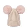 Hat Rex Rabbit Double Hairball Knitted Hat Mum and Baby Matching Beanie