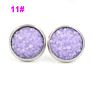 Jewelry Shining Glitter Girls Earings 12Mm Stainless Steel Women Star Color Bling Crystal Druzy Stud Earrings