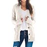 Jq3 Women Sweater Cardigan with Pocket Female Knitted Cardigan Knit Sweater Autumn Tops