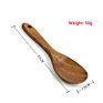 Kitchen Tools Cooking Utensils Reusable Food Grade Cookware Teak Wood Utensil Set for Home