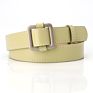 Lady Alloy Square Buckle No Hole Waist Belt Adjustable Jeans Pu Belt for Woman